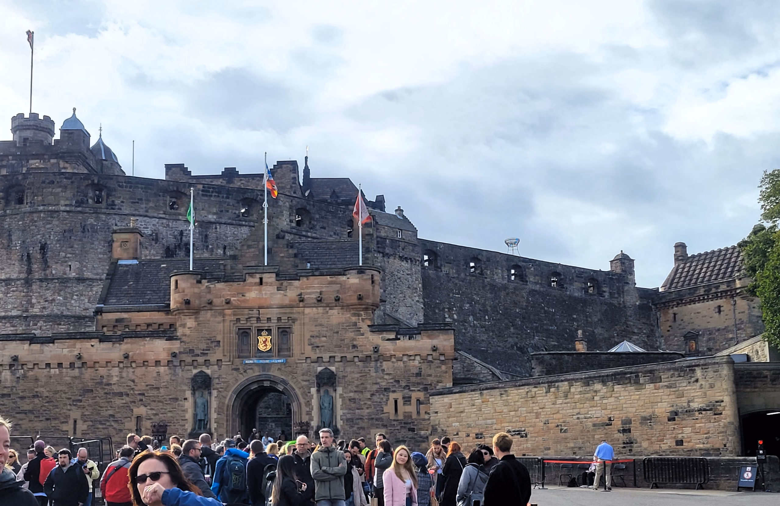 Entrance to Edinburgh Castle in Edinburgh, Scotland on Royal Mile for your 7-10 day Scotland itinerary
