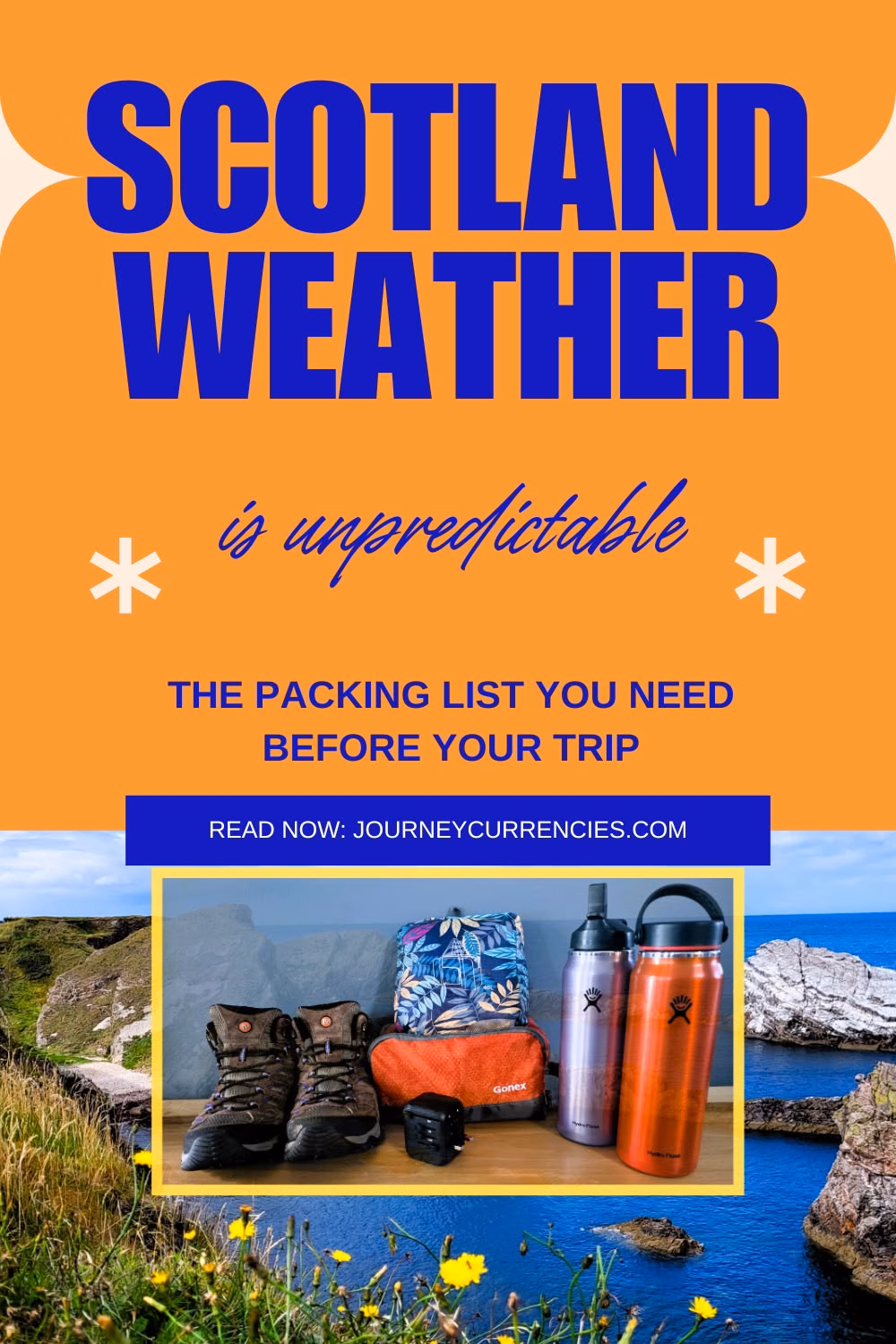 Scotland packing list for unpredictable weather with must have travel essentials for road trips