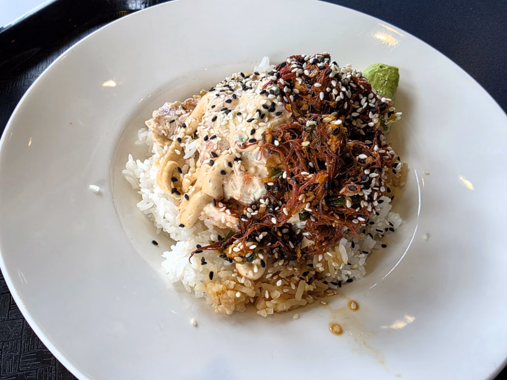 Poke bowl from the Monterey Bay Aquarium Café