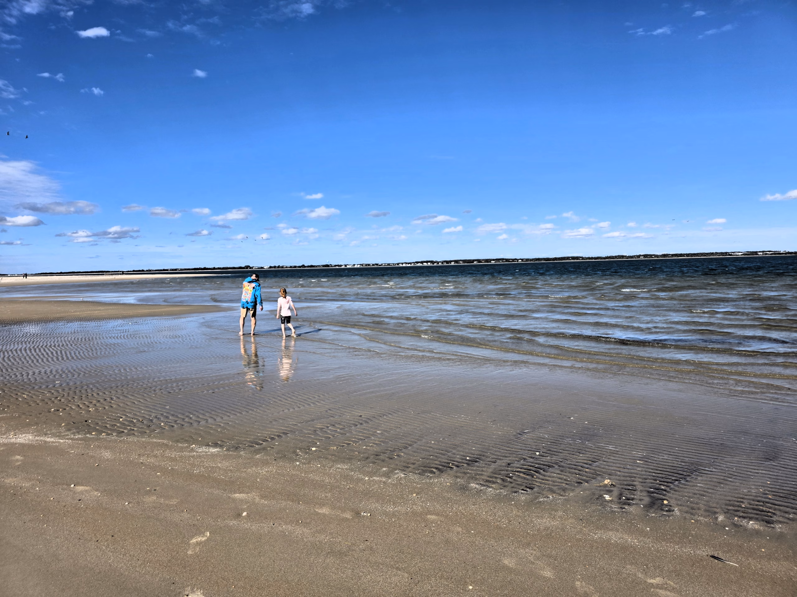 dad-daughter-shelling-shackleford-banks-crystal-coast-nc