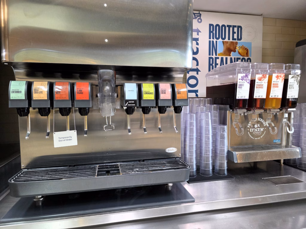 drink selections for a family lunch at the cafe in Monterey bay aquarium