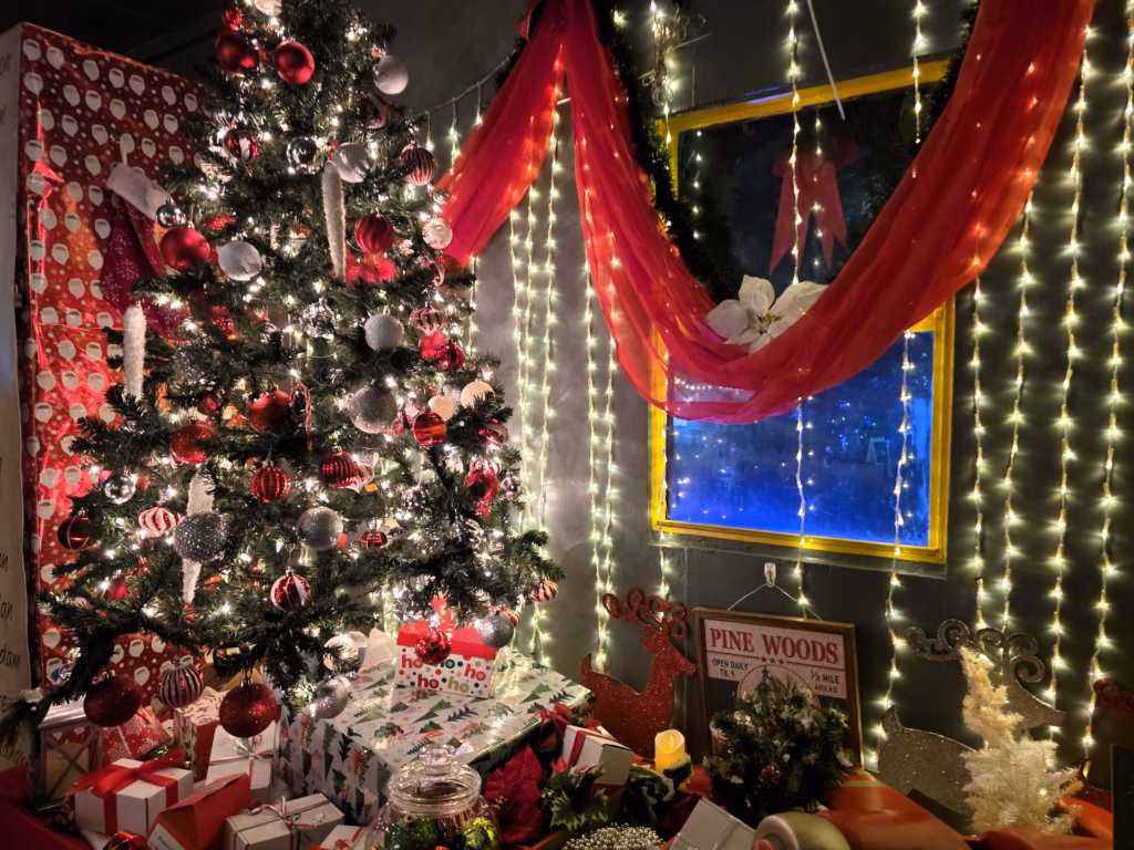 Decorated-train-caboose-used-for-Santa-visits-at-Holiday-Express