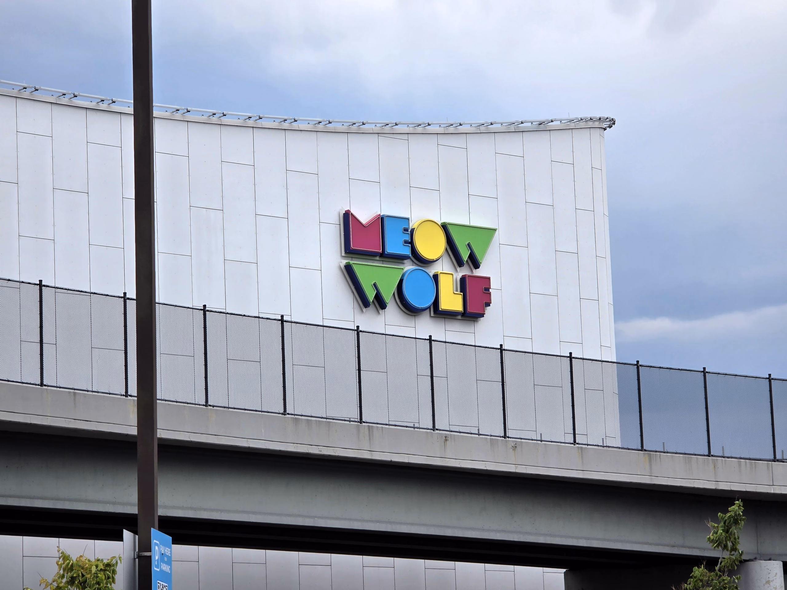 Outside view of the Meow Wolf Denver Convergence Station building