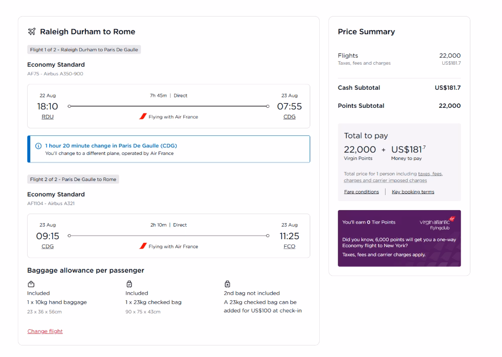 Virgin-Atlantic-points-booking-rdu-fco